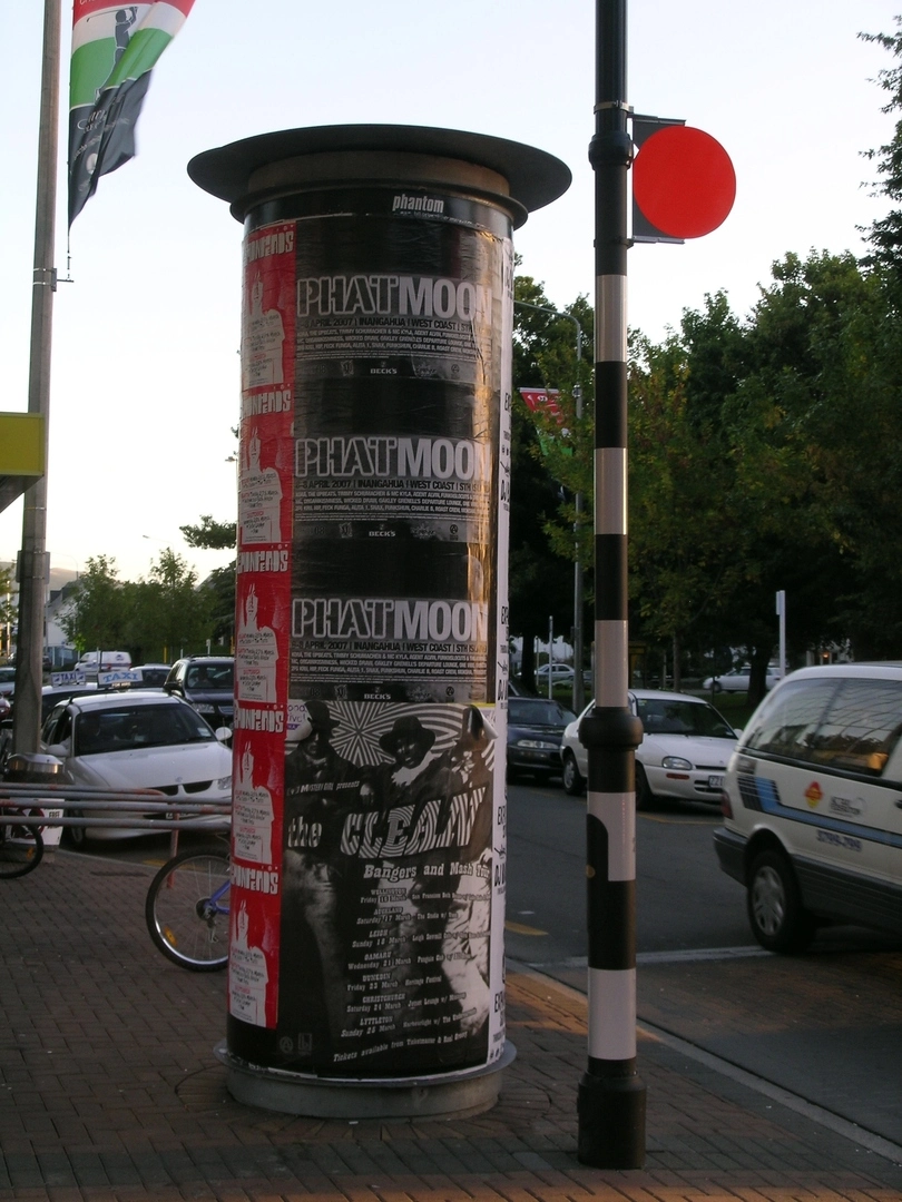 Cashel Street poster bollard
