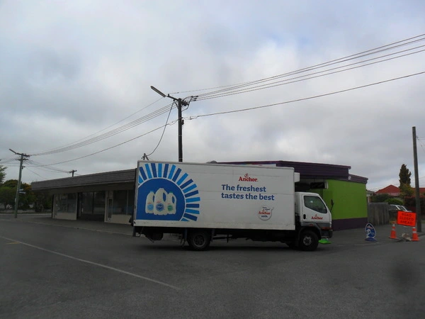 Anchor milk delivery truck