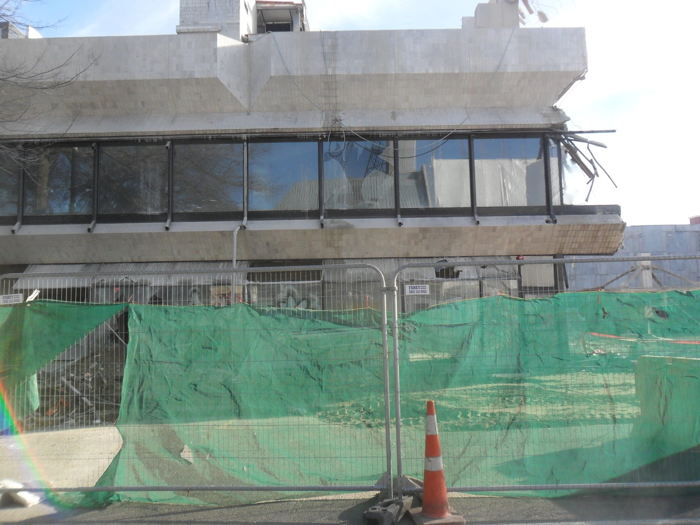 Canterbury Public Library under demolition