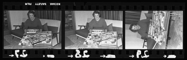 Mavis Roberts with matchbox collection