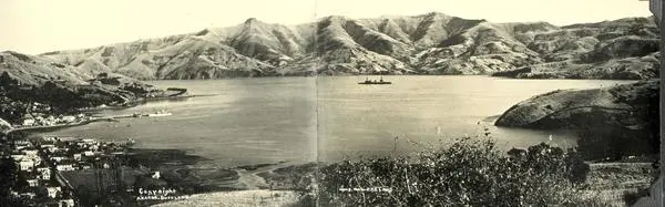 Two photographs of Akaroa HarbourJan Shuttleworth collection