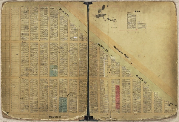 Bromley Cemetery plan, blocks 19 to 22