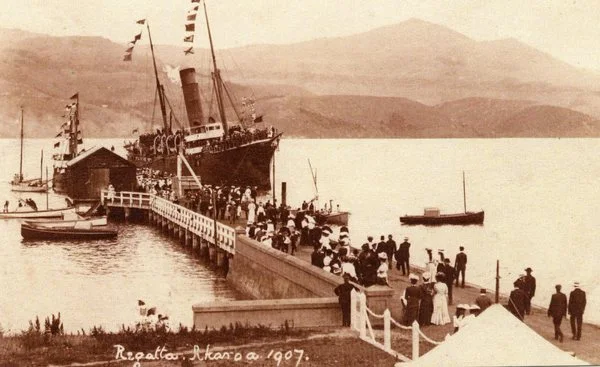 SS Rotomahana ship docked at Main WharfJan Shuttleworth collection