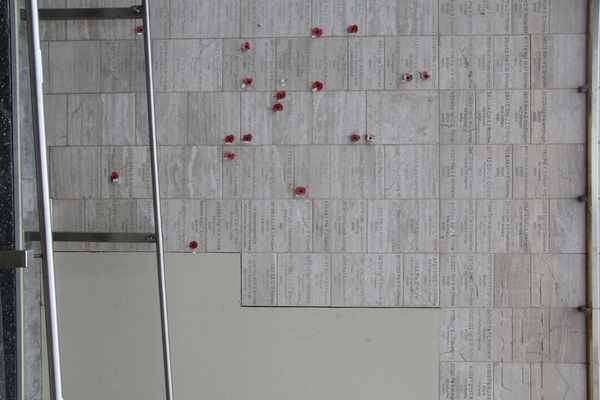 Plaques on wall at Christchurch RSA