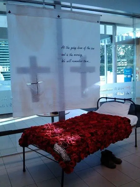 Poppy Blanket at Upper Riccarton for ANZAC Day