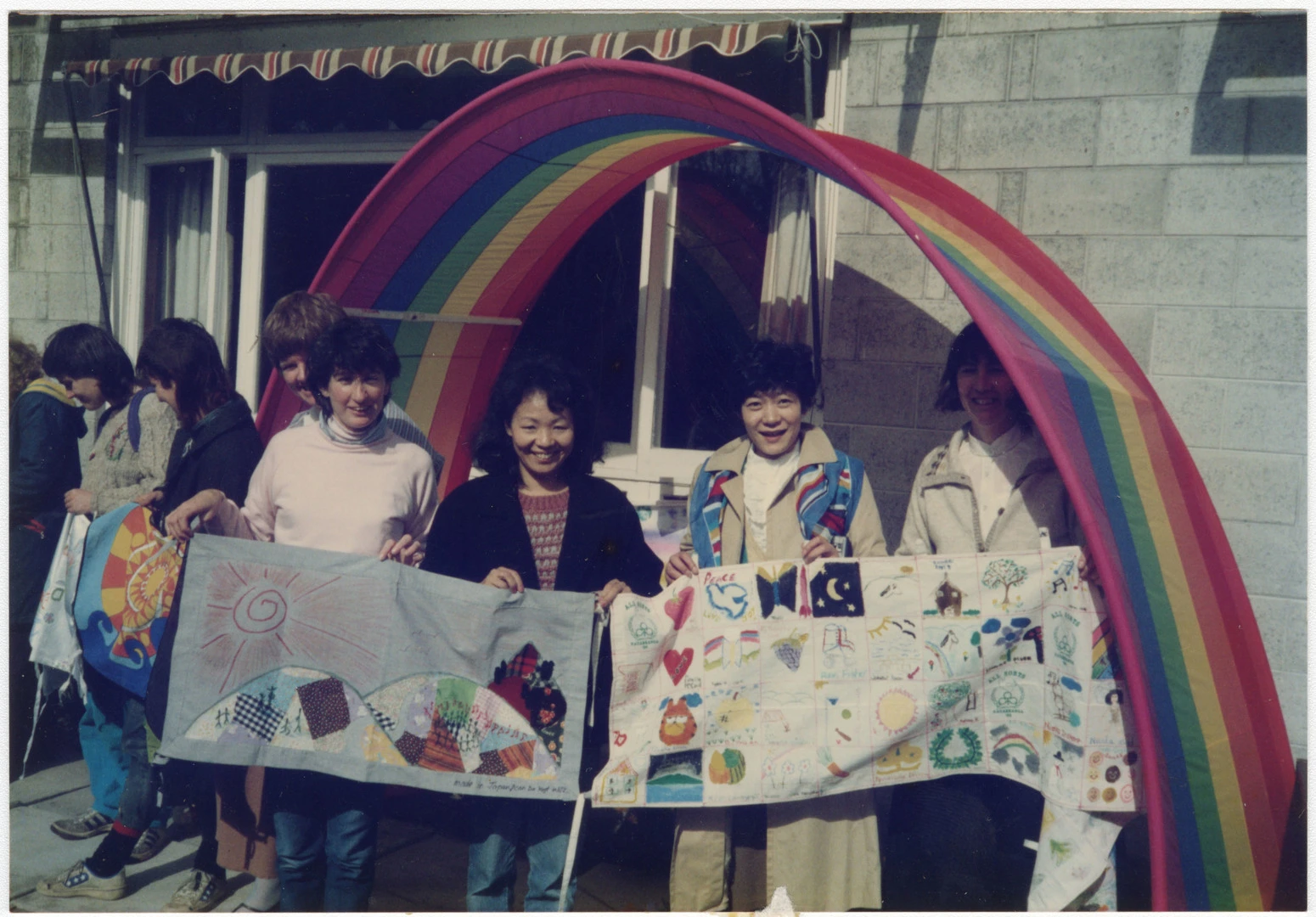 Banners and rainbow