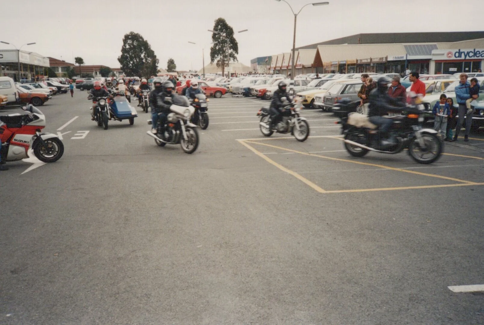 Motorcyclists at Hornby Mall