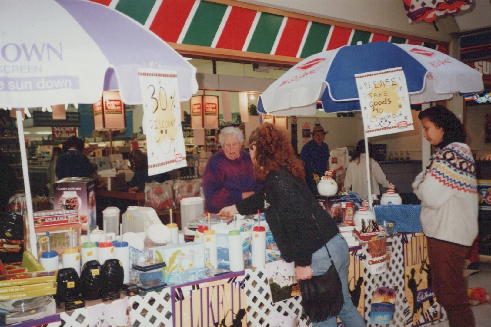 Stall outside Super Value supermarket