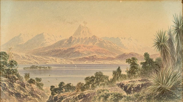 Samuel Horatio Moreton - Taupo - Moaria, Tangariro and Ruapehu, North Island, N.Z.