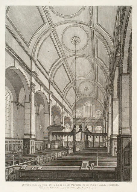 G. Dale - Interior Of The Church Of St. Peter Upon Cornhill, London