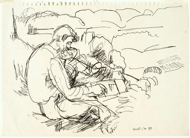 Toss Woollaston - Drawing Of David Graham