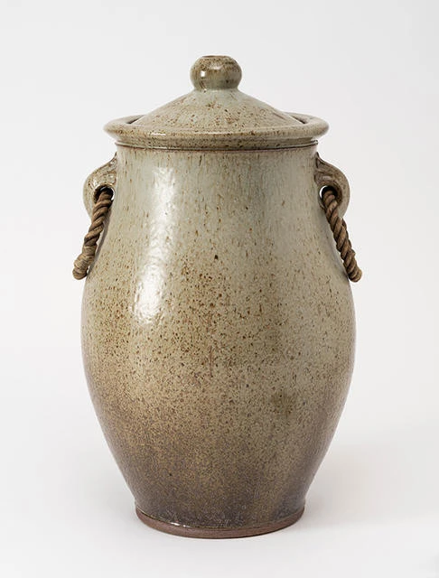 Lawrence Ewing - Tall Pot (With Lid & Rope Handles)