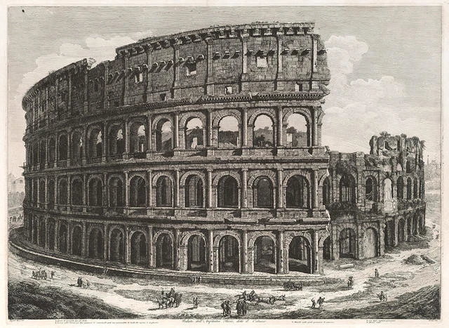Luigi Rossini - Veduta dell'Anfiteatro Flavio, detto il Colosseo