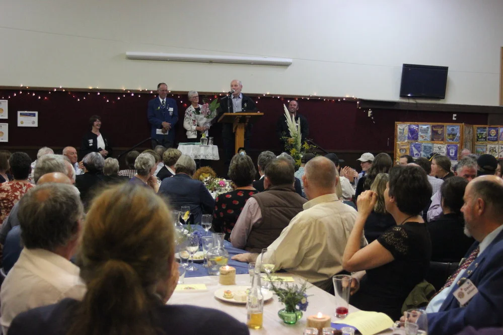 Jim Roughan gives speech Lions 50th