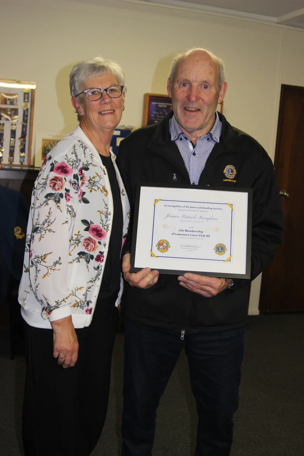 Karen and Jim Roughan Lions Club