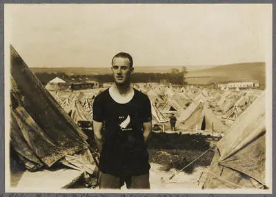 N.Z.I.B.D. Sports. A fine athlete . A gunner of the N.Z.F.A. who won 6 events and was 3rd in the 7th. He won 300, 120, hurdles, 220, High jump and throwing the cricket ball. Gunner Wilson.