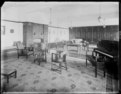 Interior of lounge, King's College?