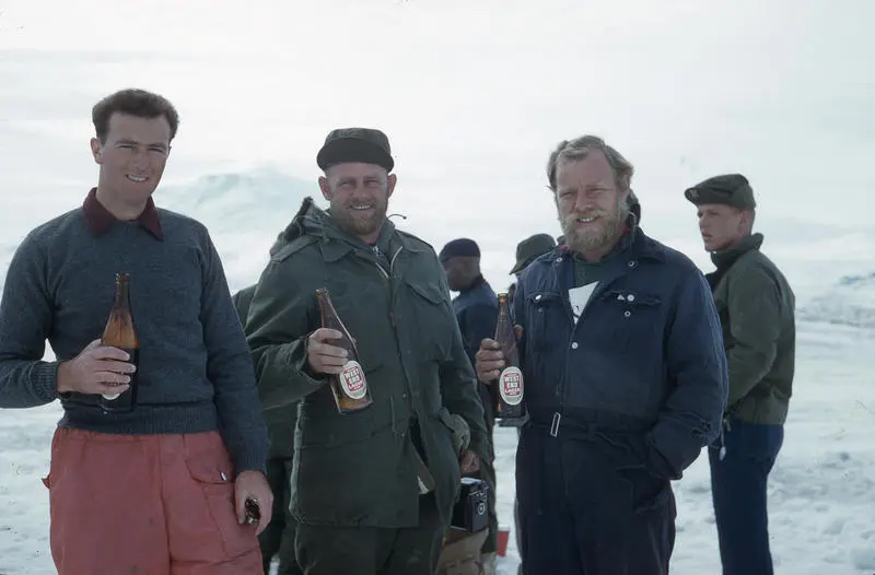 Slide: Men at Scott Base