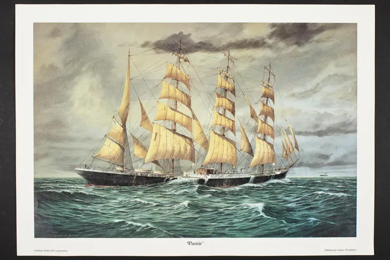 Print: PAMIR (1905) at sea