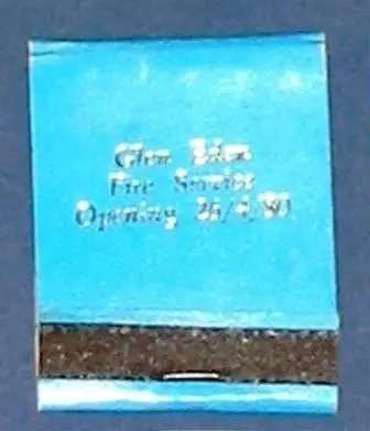 Matchbook Glen Eden Fire Station Opening 26.4.80