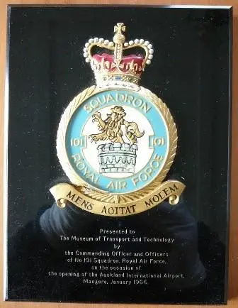Plaque Royal Air Force Squadron 101