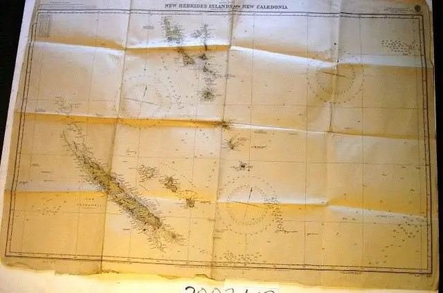 Map - New Hebrides Islands and New Caledonia