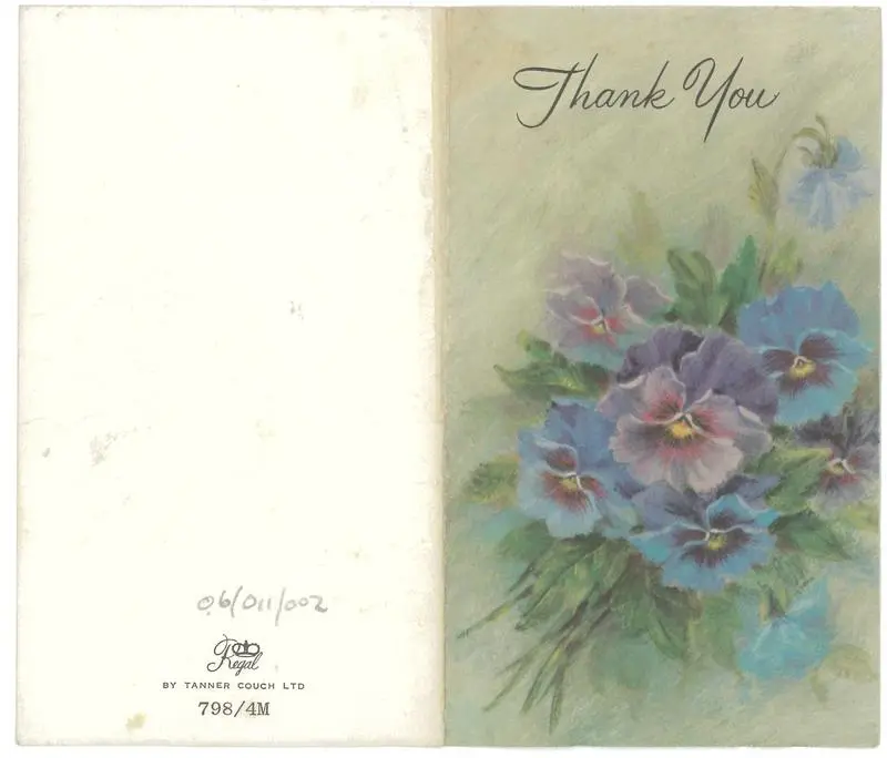 Card and envelope sent by Sir Keith Park to the WAAF of New Zealand