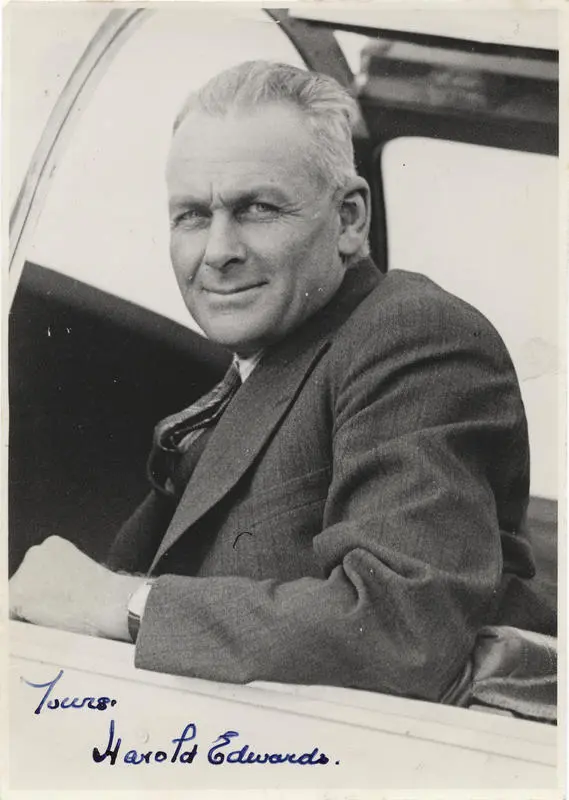 Wellington Aero Club. Harold Edwards in his Miles Whitney Straight. 1936.