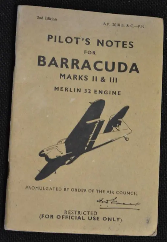 Pilot's notes for Barracuda : Marks II & III, Merlin 32 engine