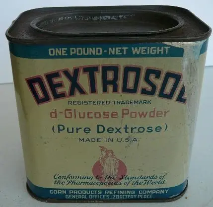 Container Dextrosol d-glucose powder