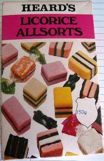 Box Heard's licorice allsorts