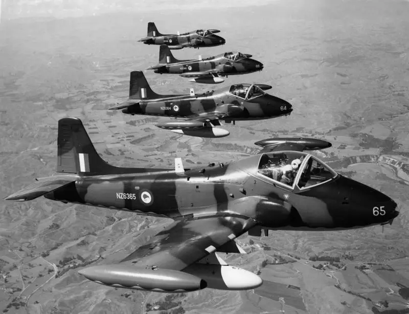 RNZAF BAC Strikemasters in flight