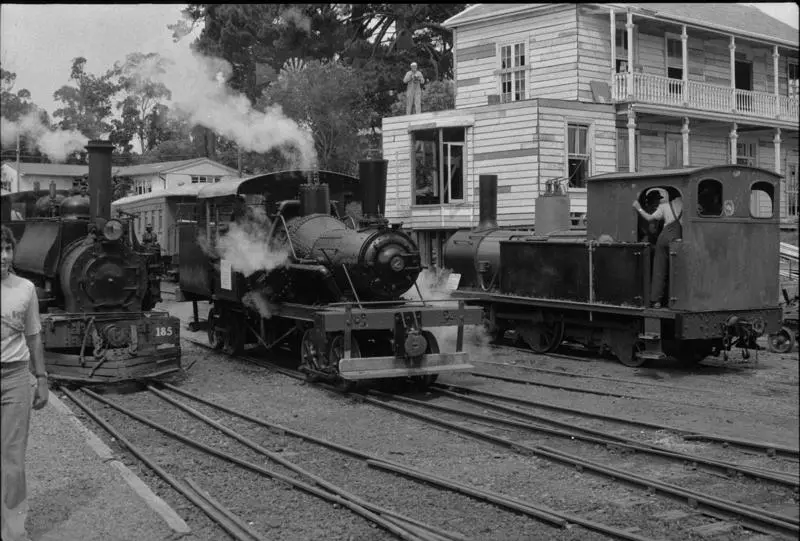 Photograph of locomotives at MOTAT