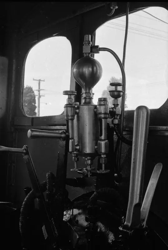 Photograph of interior of locomotive F 233