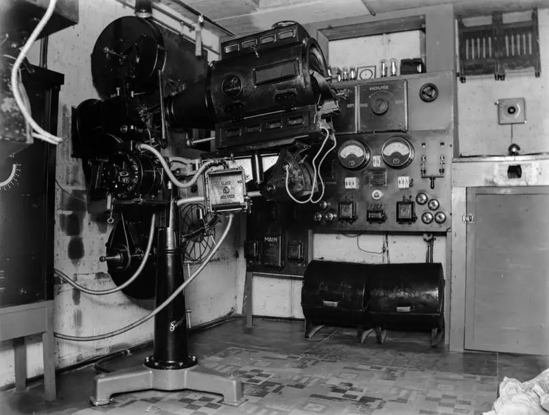 Motion picture projection room