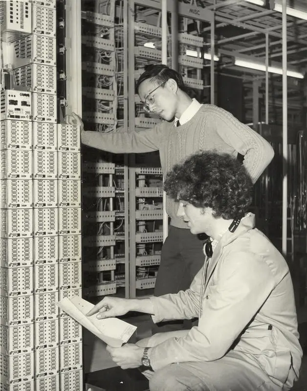 Modern day cross bar telephone exchange