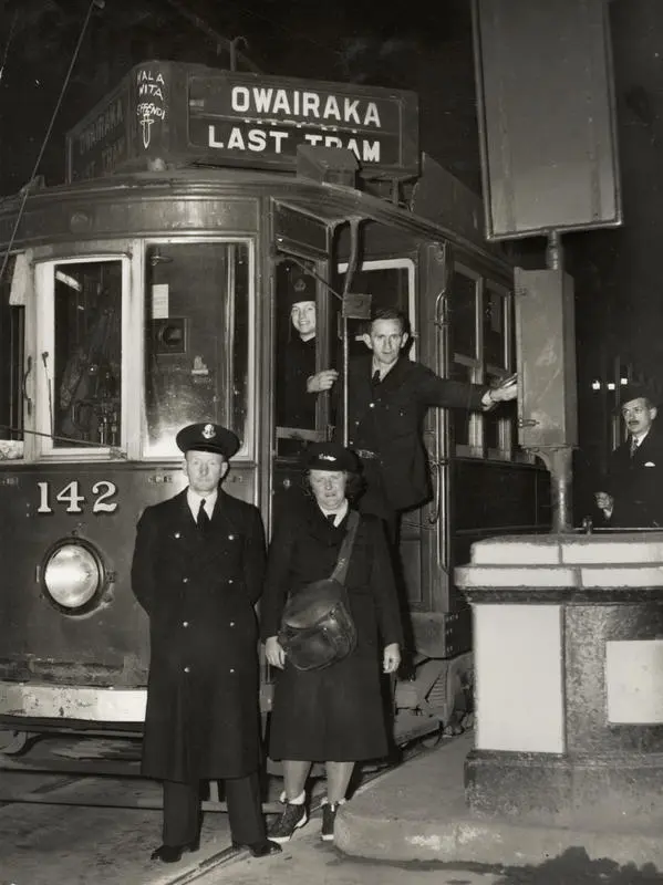 Last tram to Owairaka, 1954