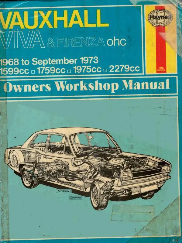 Vauxhall Viva & Firenza ohc 1968 to September 1973 1599cc, 1759cc, 1975cc, 2279cc Owners Workshop Manual