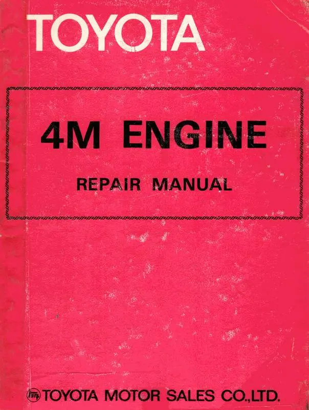 Toyota 4M Engine Repair Manual