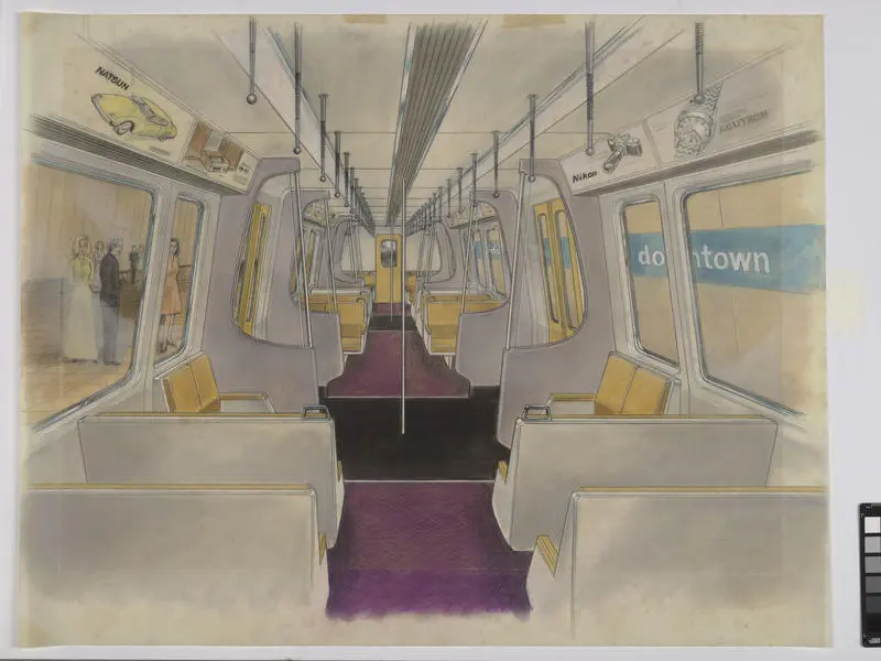 Auckland Rapid Transit: Concept for interior of a passenger carriage