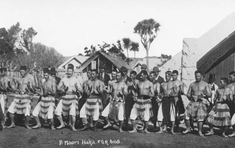 Māori men performing a haka
