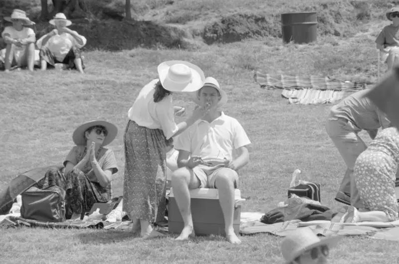 A fine Hawke's Bay day meant sunblock and hats were essential