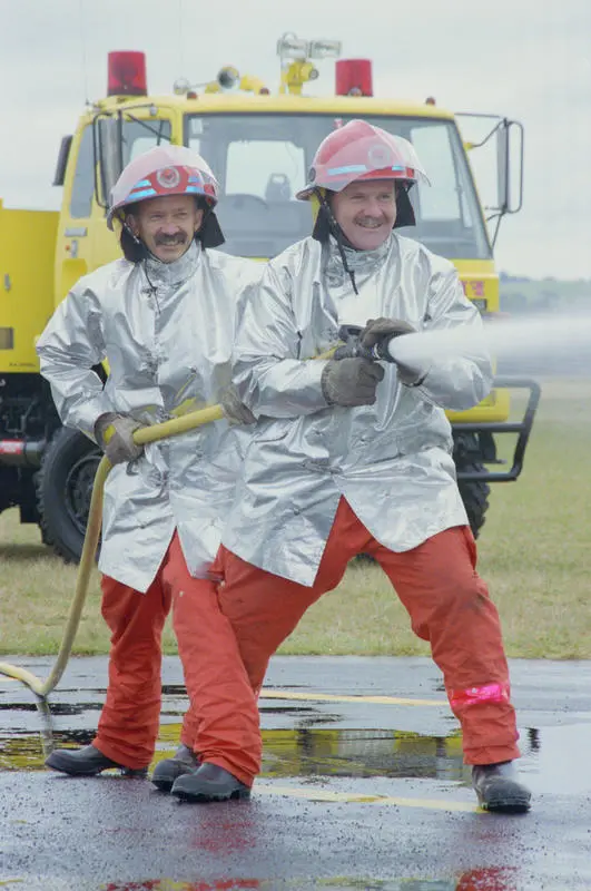Firefighters Andy Herbert and Dave Harris