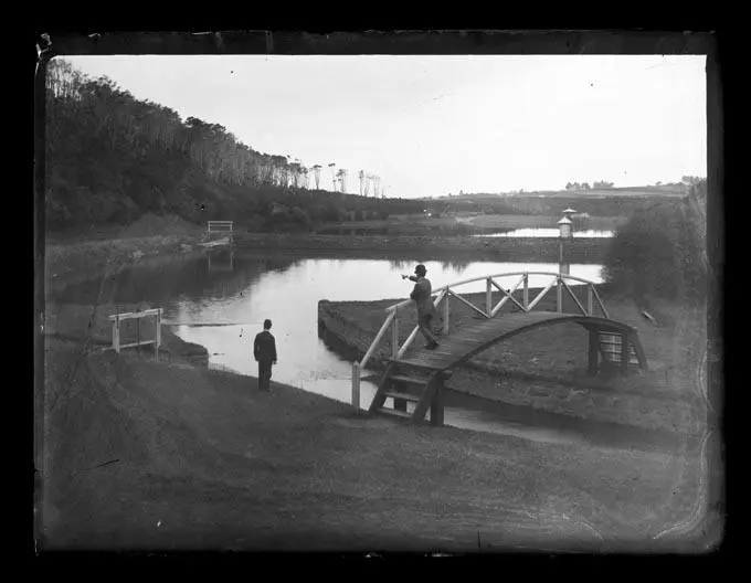 Dunedin, Ross Creek reservoir under construction