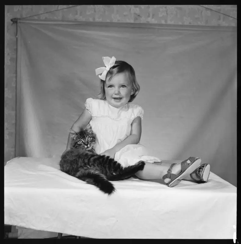 Hughes, Child and Cat