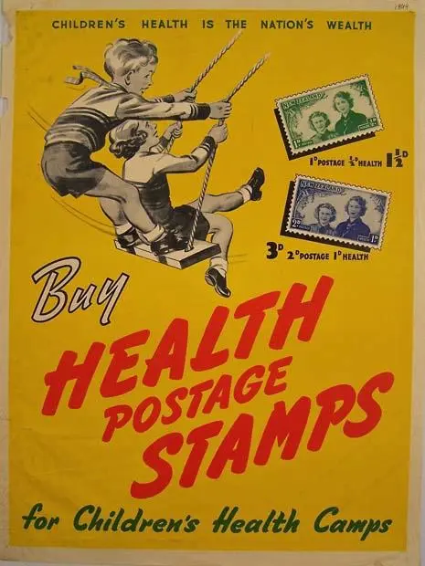 Children's Health is the Nation's Wealth. Buy health Stamps for Children's health Camps