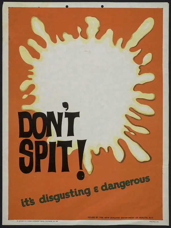 Don't Spit! It's Disgusting and Dangerous [poster]
