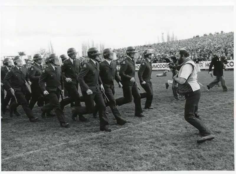 "Riot Squad on rugby field" - 1981 Springbok Tour