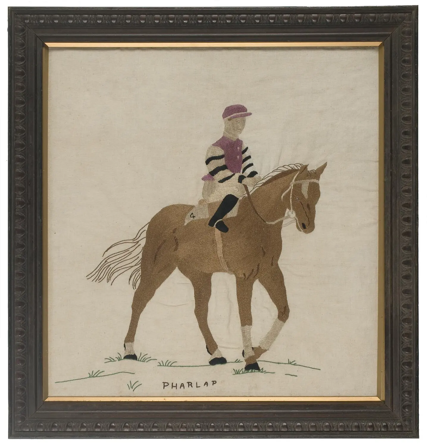 Embroidery - Phar Lap, Framed, 1930s