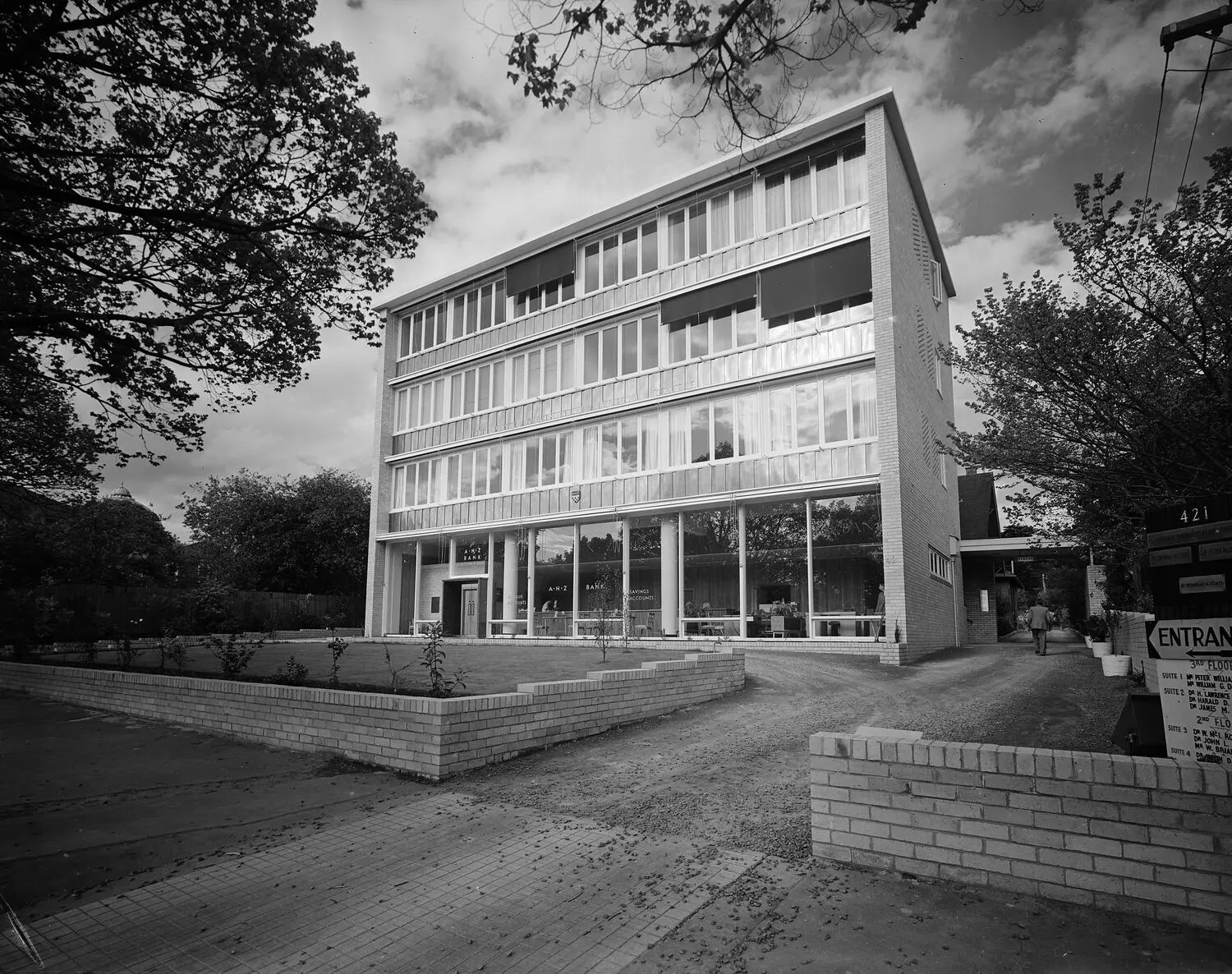 Negative - Australian & New Zealand [ANZ] Bank, St Kilda Road, Melbourne, Victoria, Nov 1958